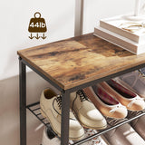 YATINEY 8 Tier Shoe Rack, Shoe Storage Organizer, Large Capacity Shoe Shelf Holds 32 Pairs of Shoes, Sturdy and Stable, for Entryway, Hallway, Closet, Dorm Room, Rustic Brown SS08BR
