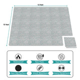 Sorbus 120 Sq. Ft. Wood Grain Floor Tiles Foam Mat EVA Interlocking Mats Tile 3/8-Inch Thick Flooring Wood Puzzle Exercise Mats w/Borders - Home Playroom Basement, Apartment, Trade Show, Baby, Dance