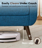 Tbfit 77.2" W Linen Sofa Couch, Mid Century Modern Decor Loveseat Couches for Living Room, Button Tufted Upholstered Small Couch for Bedroom, Solid, and Easy to Install Love Seats Furniture, Blue