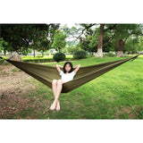 QZQHNYJ Hammocks 2 Person Parachute Hammock Lightweight Portable Hanging Bed Durable Camping Travel