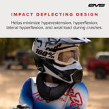 EVS Sports R2 Neck Support | Karting, Motocross & Off-Road | Lightweight Impact Foam | Black/Hi-Viz | Youth