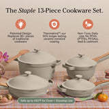 Our Place Cookware Set, 13-Piece Ceramic Nonstick Pots & Pans with Utensils