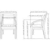 Guest Chair, Wood, 23-1/4-Inch x24-3/8-Inch x34-Inch , Black/Mahogany Lorell