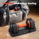 FLYBIRD Adjustable Dumbbell Set of 2, 25LB x 2, Men/Women