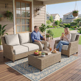 Belord Luxury 6" Thick Outdoor Cushion 5 Set - 24 x24 Inch 28D Sponge Filling Fade-Resistant Chair Cushion