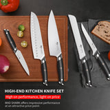 MAD SHARK Kitchen Knife Set, Professional Kitchen Knives 5PC Chef Knife Sets, German High Carbon Stainless Steel, Ultra Sharp Cooking Knives with Gift Box