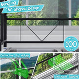 Over the Sink Dish Drying Drainer Rack - Height & Width Adjustable Large Capacity Stainless Steel Kitchen Storage Organization Plate Strainers Above Kitchen Counter (W24.4-38.2" ~ H17.7-22.1" Black)