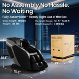 4D Massage Chair Full Body, Zero Gravity Recliner with AI Body Scan & SL Track, Air Compression, Heat Therapy, Foot Roller, Bluetooth Speaker, Quiet Motor, Space Saving Massage Chair for Home