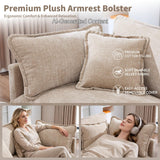 GNIXUU Oversized Modular Cloud Sectional Couches for Living Room, Camel