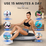 EILISON FitMaxx 3D XL Vibration Plate Exercise Machine - Whole Body Workout Vibration Platform w/Loop Bands - Lymphatic Drainage Machine for Weight Loss, Shaping, Recovery (Fitmaxx Silver)
