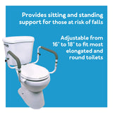 Carex Toilet Safety Frame - Toilet's Safety Rails with Adjustable Width - Toilet Rails for Elderly, Handicap, Home Health Care Equipment After Surgery, Supports 300lbs (Pack of 2)