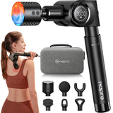 NAPRE Massage Gun with Heat and Cold,Deep Tissue Percussion Back Massager for Muscle/Neck/Body Pain Relief with Long Extension Handle,32-Speeds,Foldable with 5 Adjustable Angles,Mothers Day Gifts