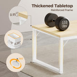 48 Inch Computer Desk, 1" Thick Heavy Duty Industrial Office Desk, Modern Simple Study Writing Table for Home Office
