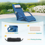 Homenjoy Pool Lounge Chairs Set of 2 with Armrest & Cupholder, 8-10 Shallow