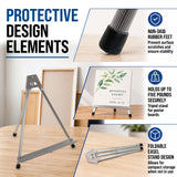 U.S. Art Supply 15" High Aluminum Tabletop Display Easel for Painting