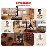 RHYTHM FUN Treadmill with Incline, Walking Pad with Handle Bar,300lbs Walking Pad with APP, Portable Folding Walking Treadmills for Home/Office with Low Noise
