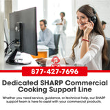Sharp R-21LCFS Medium-Duty Commercial Microwave Oven with Dial Timer, Stainless Steel, 1000-Watts, 120-Volts