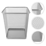 jojofuny Wire Mesh Wastebasket with Solid Base for Office