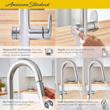 American Standard 4931360.002 Beale Measure Fill Touch Kitchen Faucet, Chrome, Polished Chrome
