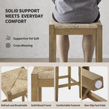 DUHOME 26-Inch Backless Seagrass Counter Stools Set of 6, Natural