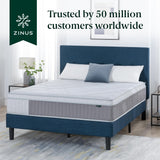 Zinus 12 Inch Queen Cool Support Hybrid Mattress, Medium Firm Feel