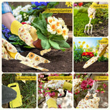 Gardening Gifts for Women, Gardening Tools for Women, 9 PCS Sunflower Garden Tools Set Kit with Garden Tool Bag, Yellow