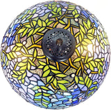 Tiffany-Style Lamp Table Peach Kapok Peony Glass Lampshade Desk(