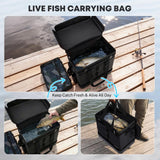 Gonex Foldable Fishing Bucket, 10 Gallon Live Bait Bucket with Fishing Gear Storage Bag for Freshwater and Saltwater Use