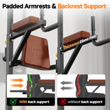 Power Tower Pull Up Station, Dip Station with Stable H-Shaped Base, Adjustable Height for Pull-Ups, Dips, Knee Raises & Calisthenics Training