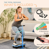 Lifepro TrimLite Vibration Plate Exercise Machine with Handlebars – Whole Body Vibration Platform for Lymphatic Drainage & Weight Loss – 99 Speed Levels