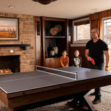 7' 3 in 1 Multi Game Pool Table with Dining Top Pool Ping Pong Table Combo with Dual Storage Bench Seating. Includes Billiards, Ping Pong Accessories.