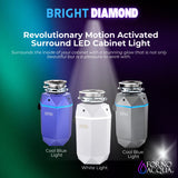 FORNO ACQUA BrightDiamond Amethyst 1 HP Ultra-Quiet Garbage Disposal with Motion Sensor Light & Pre-Wired Air Switch