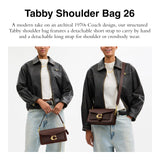 Coated Canvas Signature Tabby Shoulder Bag 26 Refresh