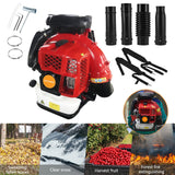 ZTGD 80CC Gas Powered Backpack Leaf Blower 900CFM, Powerful 206MPH Extreme Duty 2-Cycle Petrol Powered Leaf blowers