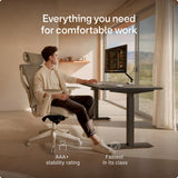 Desktronic HomeOne Standing Desk 54x28 — Ergonomic Sit Stand Home Office Desk, Made in Europe