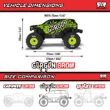 ARRMA RC Truck 1/16 Gorgon GROM 4X4 RTR Brushed Monster Truck (Battery & Charger Included), Yellow, ARA2130T1