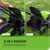 Greenworks 60V 17" Brushless (Push) Lawn Mower, 4.0Ah Battery and 3A Charger