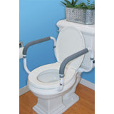 Carex Toilet Safety Frame - Toilet's Safety Rails with Adjustable Width - Toilet Rails for Elderly, Handicap, Home Health Care Equipment After Surgery, Supports 300lbs (Pack of 2)