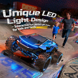 DEERC 1815 1/18 All Terrain Fast Drift & Racing RC Car, 40KM/H Remote Control Truck with Futuristic Body Shell, Extra Drift Wheels, 2.4GHz Waterproof Off-Road Vehicle with 2 Batteries for Kids & Adult