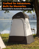 Portable Camping Shower Tent 7.8FT - Outdoor Shower Enclosure & Toilet Tent with Mesh Floor, Carry Bag, Lightweight Sturdy Easy Setup for Camping Beach Hiking Travel, Privacy Shelter Changing Room