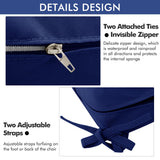 Chair Cushions 19 x 19 Inch Water Resistant Patio Chair Cushions with Tie 3 Year Color Fastness Thick Outdoor Seat