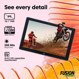 Fusion5 Built in USA 10.1” Windows 11 Tablet PC (March 2026 Release) - 12GB RAM, 256GB SSD, 13th Gen CPU, Full HD Windows Tablet Computer, USB C, HDMI - 2 Year Full Warranty with Accidental Damage