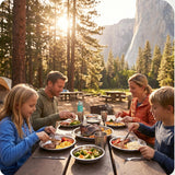 TOPZEA Set of 26 Stainless Steel Camping Plates and Bowls, Camping Mess Kits Camping Dish Set Tableware Includes Plates, Bowl, Cups, Stainless Steel Dinnerware for Camping, Hiking, Travel, Picnic