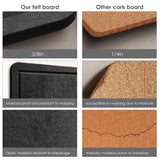 Felt Bulletin Board 96x48 inches, Decorative Pin Board for Home & Office