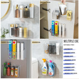 Lae Nuvole Cabinet Door Storage 2-Pack, Clear Adhesive Organizer for Wall