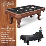 EastPoint Masterton 2.0 Pool Table - 87 in Bar-Size Black Complete Set - Built-in Levelers for Billiard Table Stability - K-66 Bumpers for Consistent Billiards Bounce - Pool Cue Set with Cues & Balls