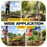 20V Cordless Garden Tiller Cultivator Compatible with Dewalt 20V Battery (Tool Only), Ecarke 450RPM Electric Brushless Rototiller with 48 Steel Tines, 9" Tilling Width 6.3" Depth, Compact Foldable