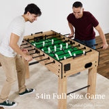 Best Choice Products Large 54 Inch Full-Size Foosball Table for Home, Game Room - Includes 2 Balls, 2 Cup Holders - Walnut