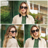 SOJOS Vintage Oversized Cateye Sunglasses Womens SJ2634