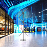 Missyou 152CM 3DHologramFan Christmas Tree Display and Stand,3 x 56cm Fans with Bluetooth,App & Remote Control,Holographic Fan LED,Customizable Video Content for Exhibitions,Trade Shows,Advertising